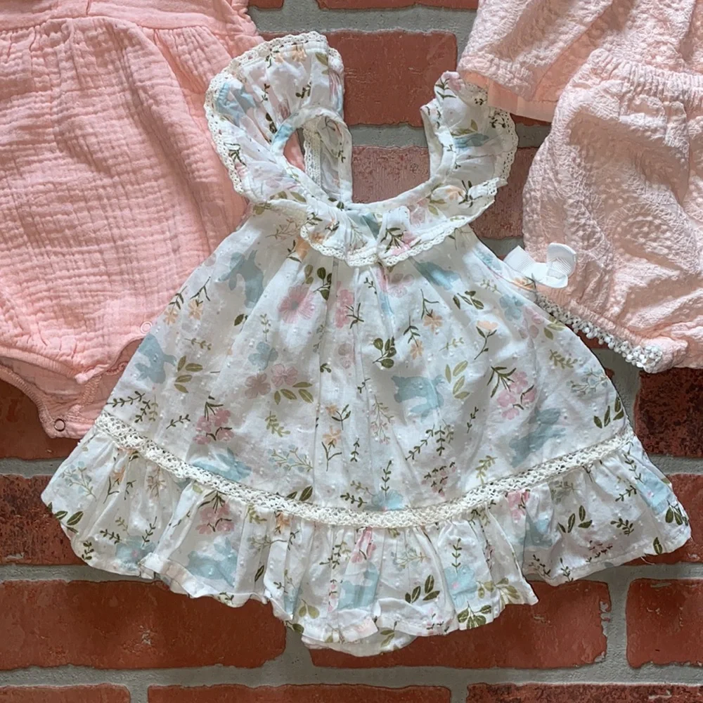 Babygirl 0/3m dressy romper dress bundle!!